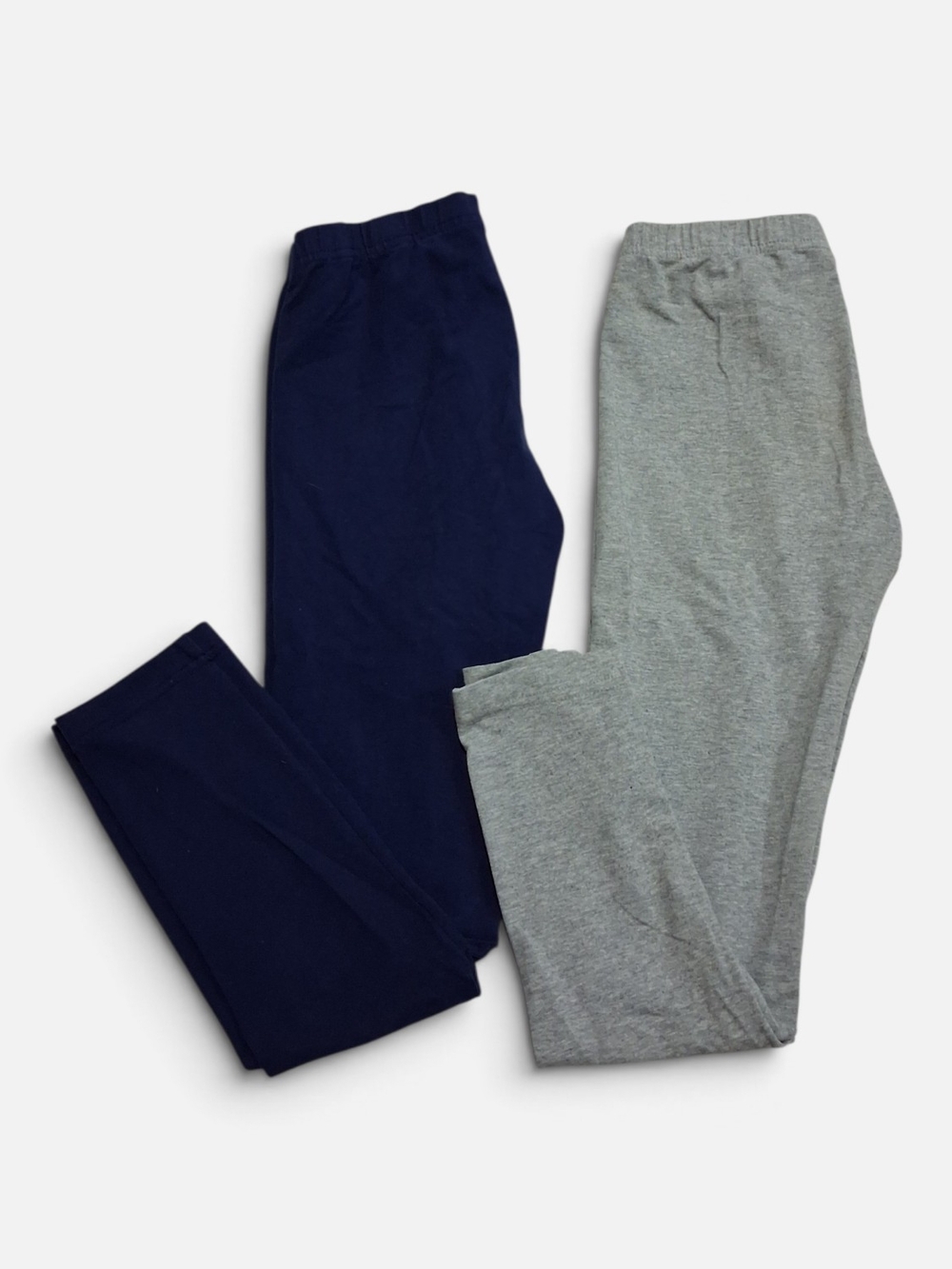 Hanna Andersson Girls 2 Pair Leggings Navy Gray 130cm